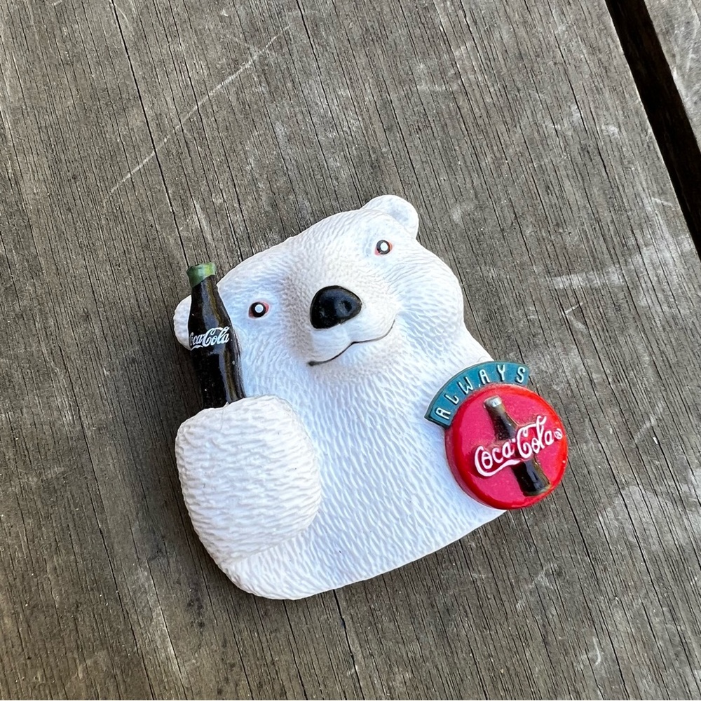 Vintage 1993 Coca Cola Company Polar Bear Refrigerator Magnet